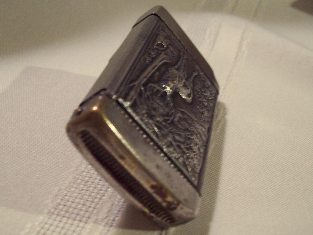 Stag & Picture Matchsafe with Cigar Cutter