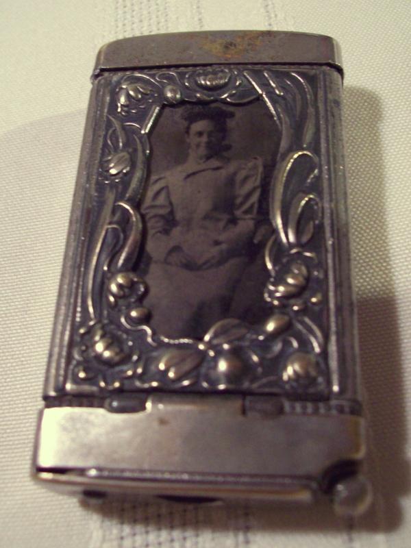 Stag & Picture Matchsafe with Cigar Cutter