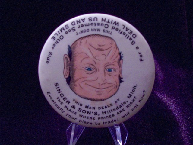 SINGER & SON'S Smile/Frown Face Pocket Mirror