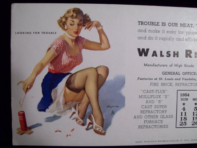 PIN UP CALENDAR BLOTTER