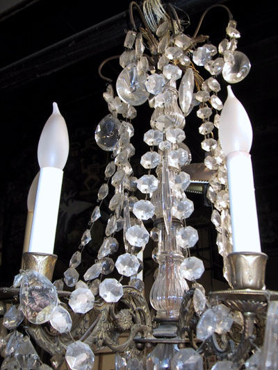 Antique Crystal Beaded Chandelier