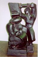Robert Cronbach, Bronze Sculpture with Black