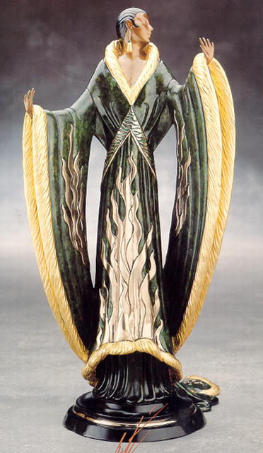 Erte Bronze Sculpture, Femme de Luxe, 1983