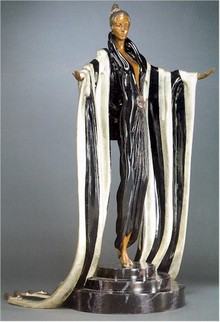Erte Bronze Sculpture, Monaco, 1989