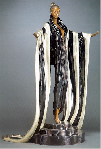 Erte Bronze Sculpture, Monaco, 1989