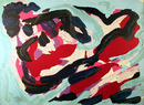 Karel Appel, Floating in Blue, Lithograph