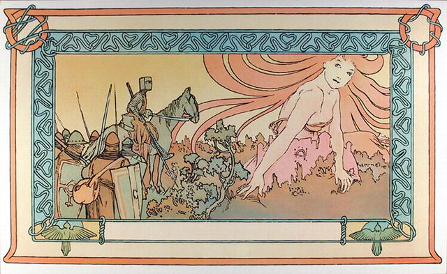 Alphonse Mucha, Lithograph, Soldiers Dream