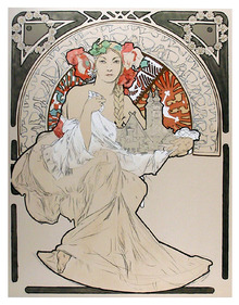 Alphonse Mucha, Lithograph, Lovely Protector
