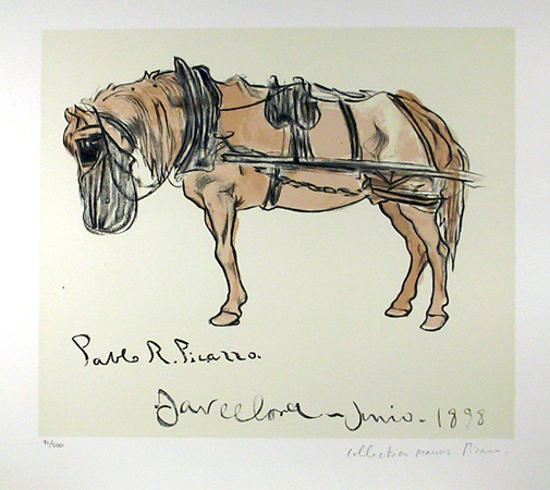 Pablo Picasso Lithograph, Cheval Attele