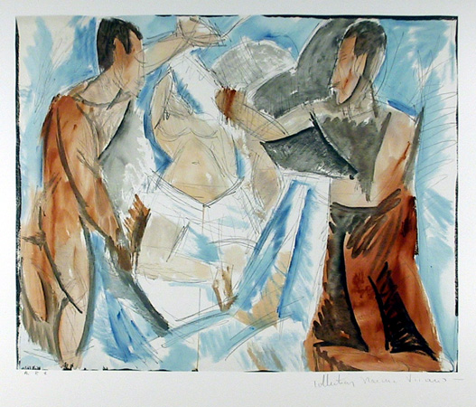 Pablo Picasso, Lithograph, Etude de Personnages