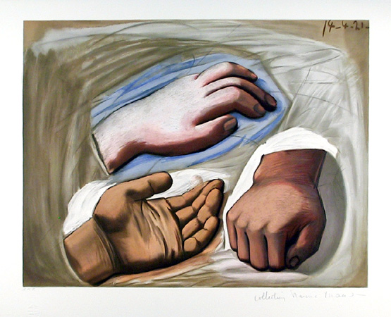 Pablo Picasso Lithograph, Etude de Main