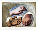 Pablo Picasso Lithograph, Etude de Main