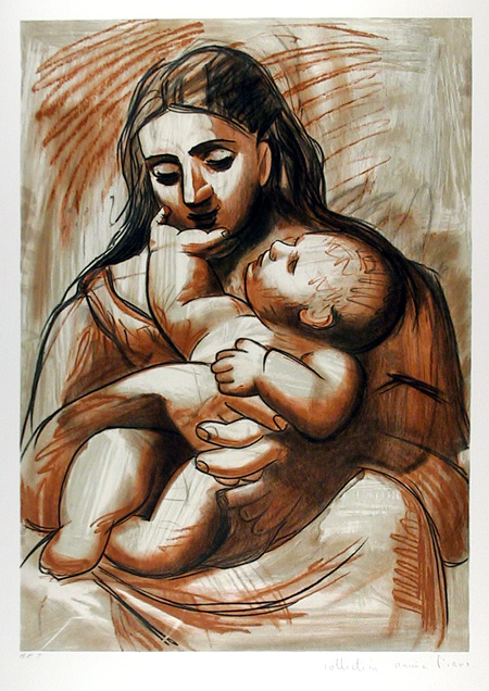 Pablo Picasso, Lithograph, Maternitie