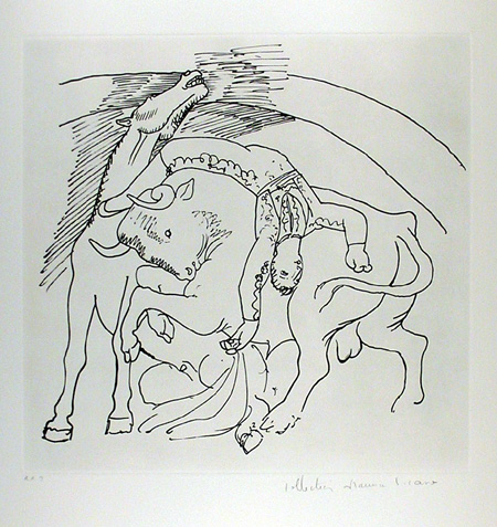Pablo Picasso Lithograph, Taureau et Cheval