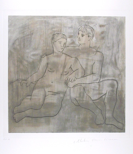 Pablo Picasso Lithograph, Le Entretien
