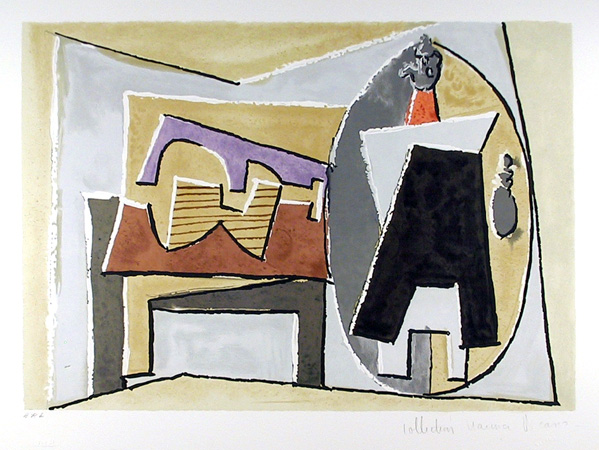 Pablo Picasso Lithograph, Nature Morte a Guitar