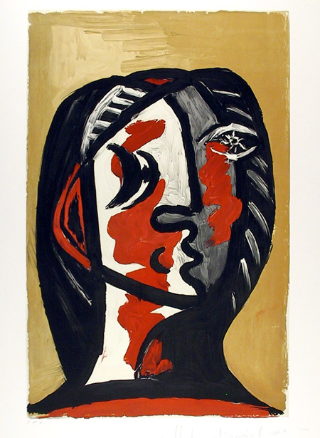 Pablo Picasso Lithograph, Tete de Femme