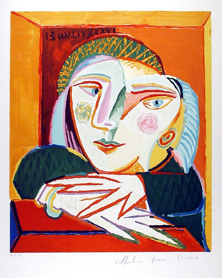 Pablo Picasso Lithograph, Femme Accoudee