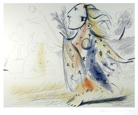 Pablo Picasso Lithograph, Minotaure et Femme