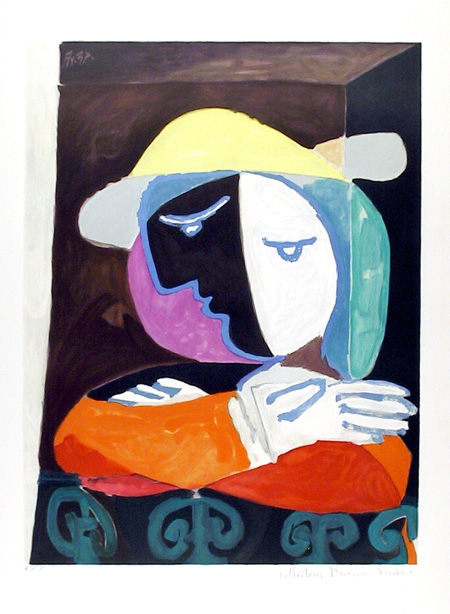 Pablo Picasso Lithograph, Femme au Balcon
