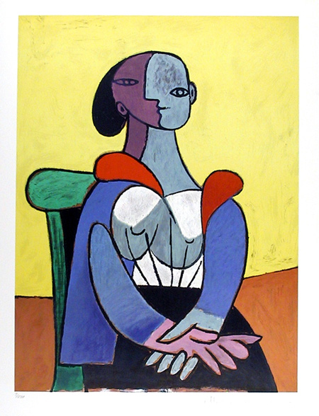 Pablo Picasso Lithograph, Femme A La Chaise