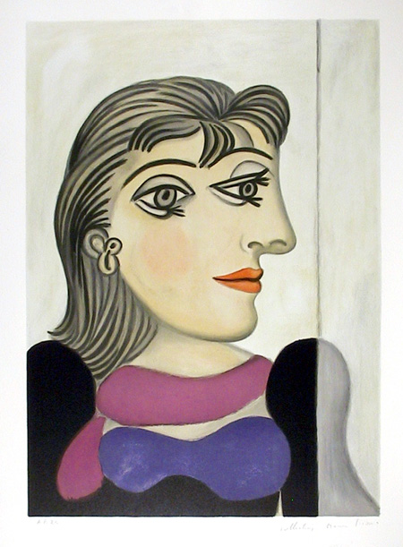 Pablo Picasso Lithograph, Buste de Femme Au