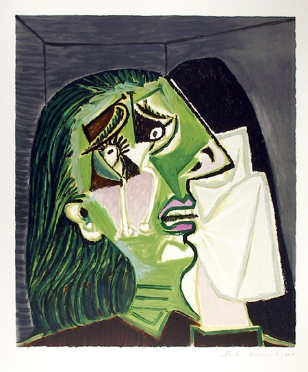 Pablo Picasso Lithograph, Femme au Mochoir