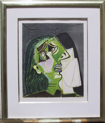 Pablo Picasso Lithograph, Femme au Mochoir