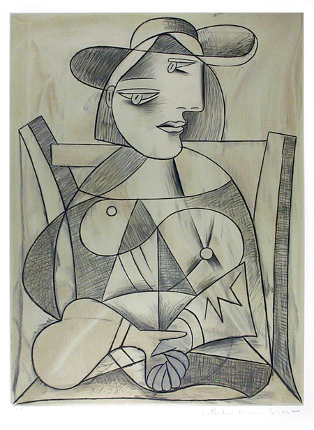 Pablo Picasso Lithograph, Femme Assise