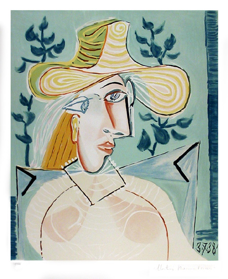 Pablo Picasso Lithograph, Femme a la Collerette