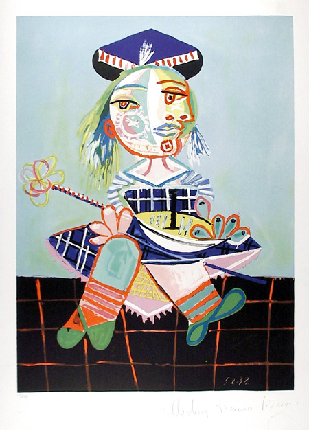 Pablo Picasso Lithograph, Fillette Au Bateau