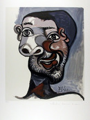 Pablo Picasso Lithograph, Tete de Homme