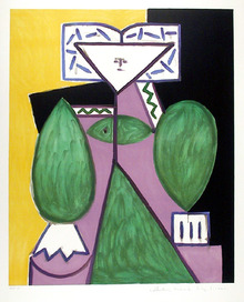 Pablo Picasso Lithograph, Femme en Vert et