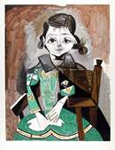 Pablo Picasso Lithograph, Petite fille a la