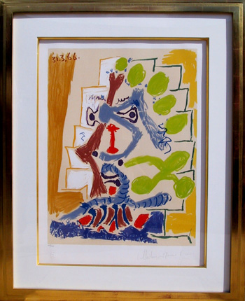 Pablo Picasso Framed Lithograph, Le Peintre