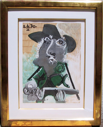 Pablo Picasso Lithograph, Portrait d'Homme