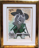 Pablo Picasso Lithograph, Portrait d'Homme
