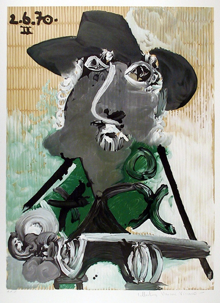 Pablo Picasso Lithograph, Portrait d'Homme