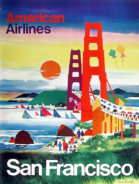 Dong Kingman, Travel Poster American Airlines