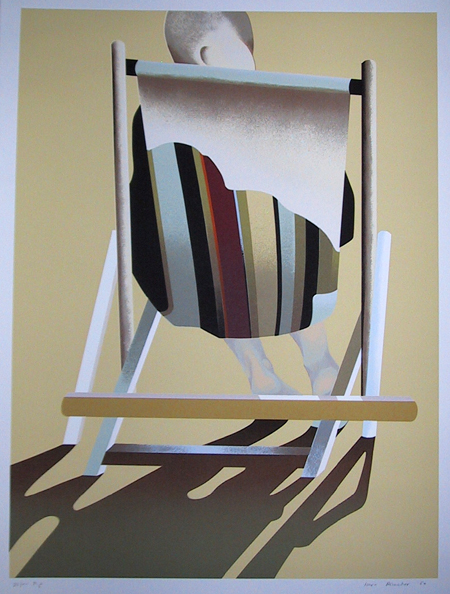 Hava Raucher, At the Beach, Signed Serigraph