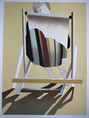 Hava Raucher, At the Beach, Signed Serigraph