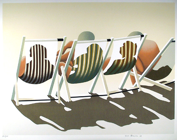 Hava Raucher, The Beach Group, Signed Serigraph