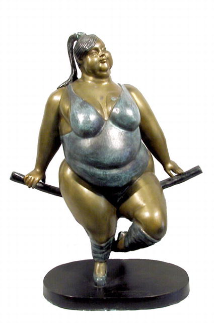 Bruno Luna, Gymnast, Mexican Bronze Sculpture