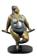 Bruno Luna, Gymnast, Mexican Bronze Sculpture