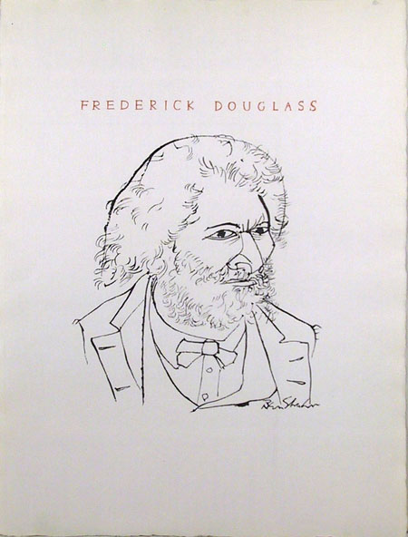 Ben Shahn Lithograph, Frederick Douglas, 1965