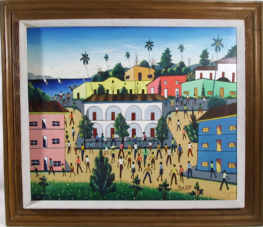 Murak St. Vip, Oil on Canvas Painting Caribbean
