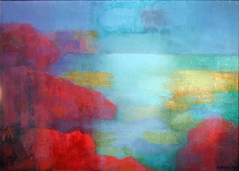 Miriam Bromberg, Oil Painting, Abstract Landsca