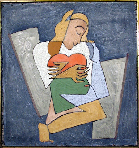 A. Raymond Katz, Mixed Media Painting, c. 1965