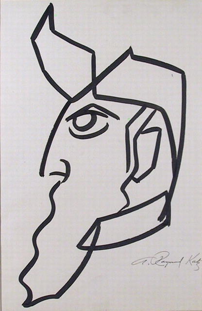 A. Raymond Katz Brush Drawing, c.1965, Moses