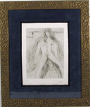 Salvador Dali, Femme a Cheval, Drypoint Etching